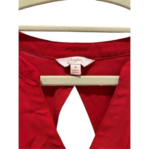 Candie’s women’s red dress shirt, size M - Picture 3 of 4